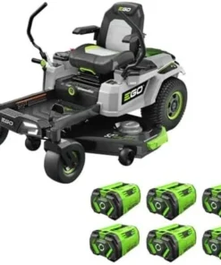EGO Power+ Electric Riding Lawn Mower, 52″ Deck with Zero Turn Radius, Includes (6) 56V 12.0Ah Batteries and Chargers – ZT5207L - Image 6