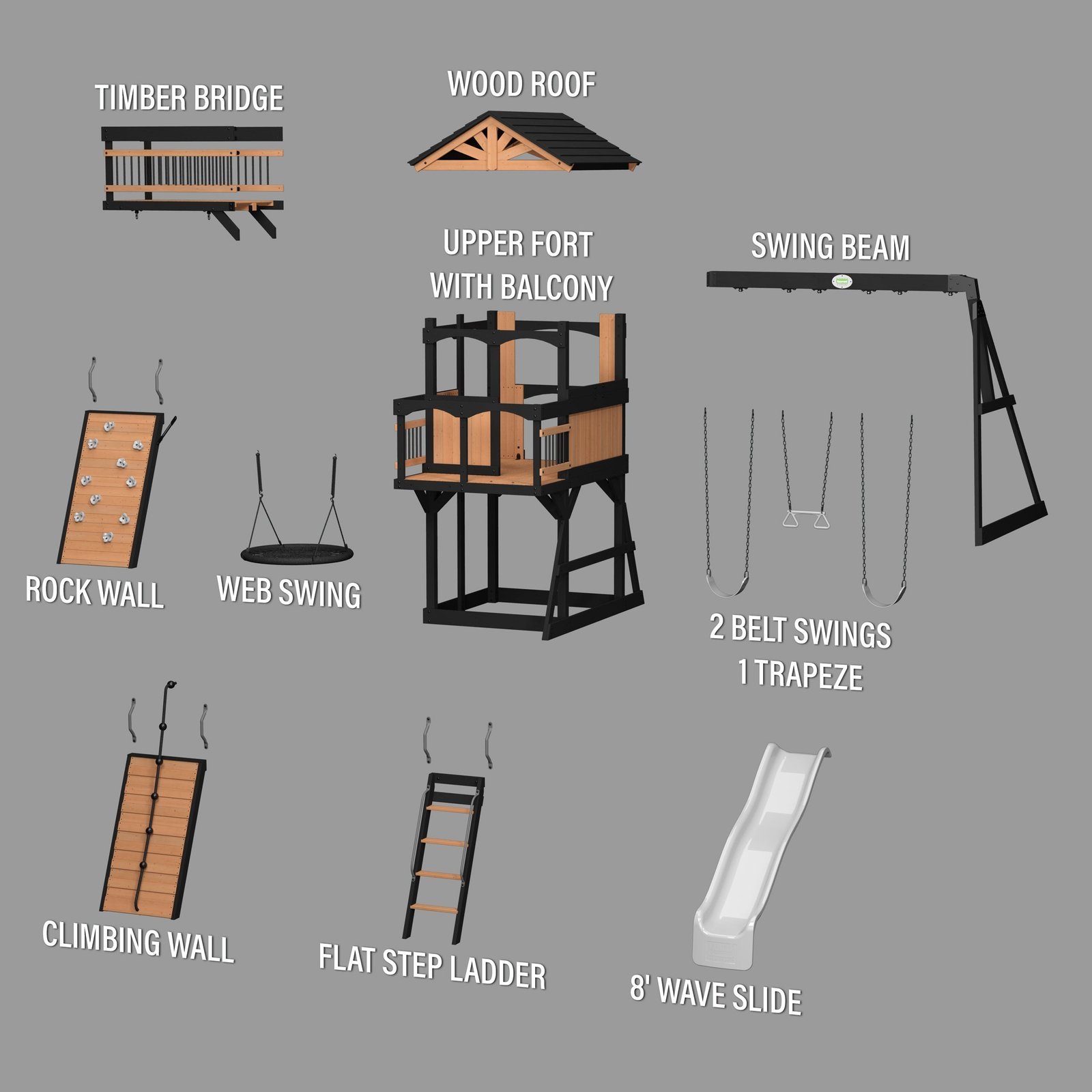 Timber Crossing Swing Set - Image 12