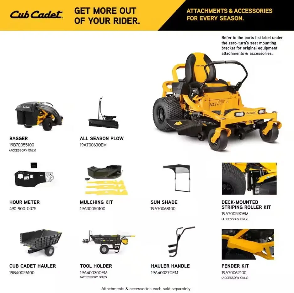 Cub Cadet Ultima ZT1 50″ Zero-Turn Riding Lawn Mower – Power, Precision & Comforts - Image 3