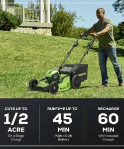 Greenworks 80V 21″ Cordless Self-Propelled Lawn Mowers - Image 3