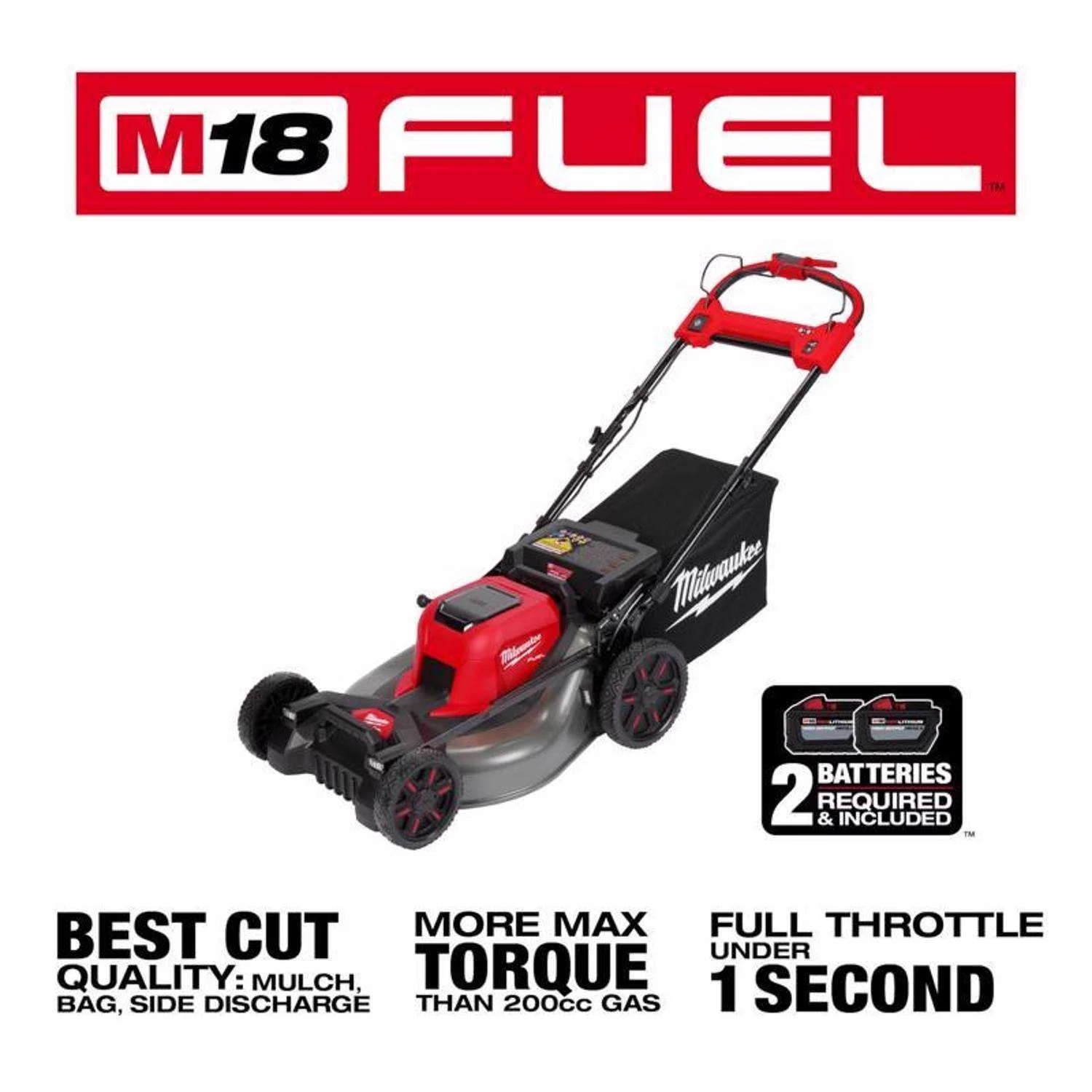 Milwaukee 2823-22HD M18 FUEL Self-Propelled Dual Battery Mower Kits - Image 2