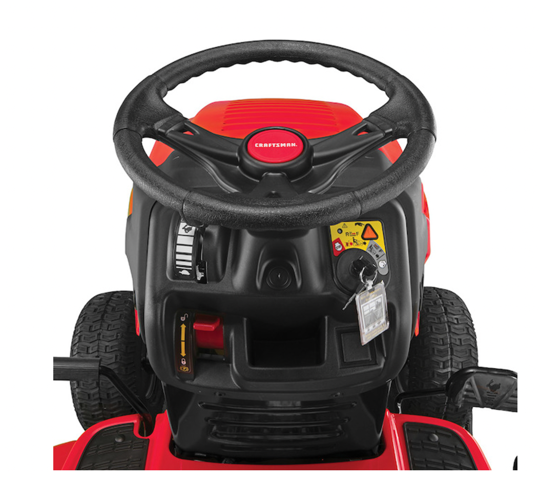 Craftsman T140 | 46″ 18.5HP Riding Mower | 540cc Briggs and Stratton Engine | Turf Saver Wheels - Image 4