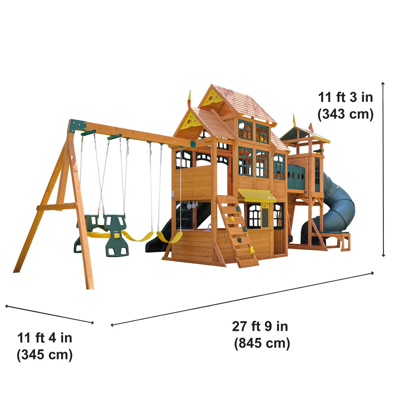 Bear Cave Lodge Swing Set – Installation Available - Image 5