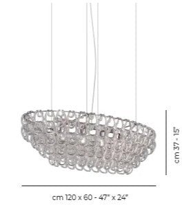 Giogali Oval Glass Chandelier - Image 3