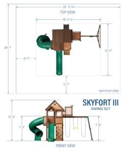 Alternative view of Skyfort III Swing Set