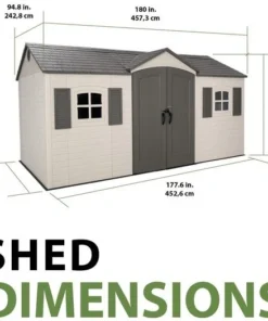 Lifetime Legacy 15×8 Plastic Storage Shed Kit w/ Floors - Image 3