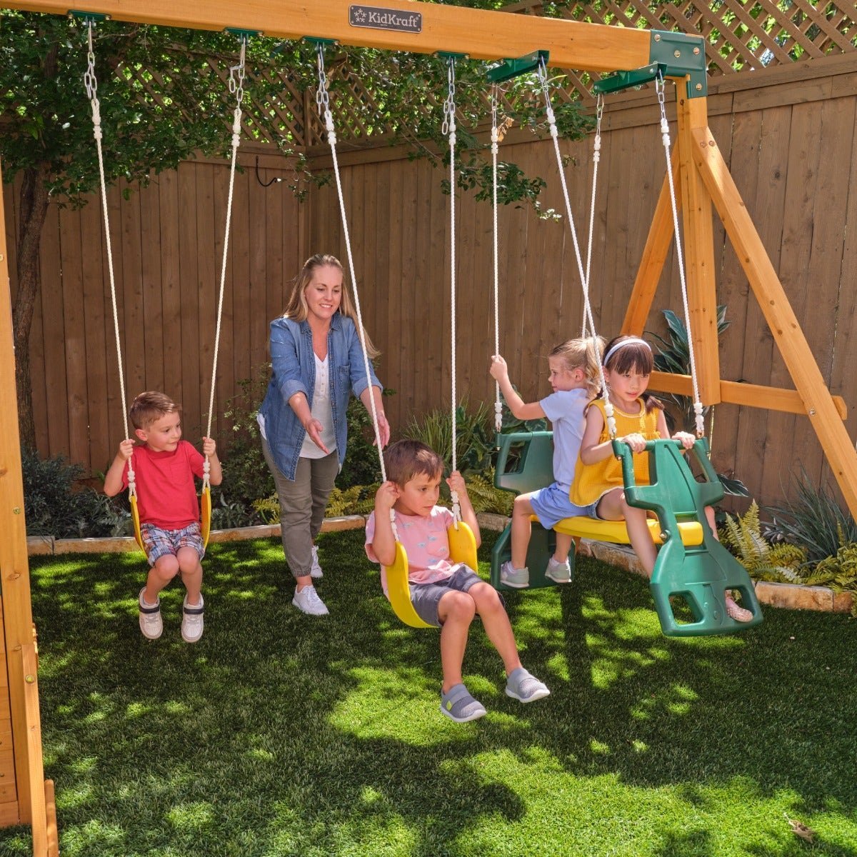 Bear Cave Lodge Swing Set – Installation Available - Image 14