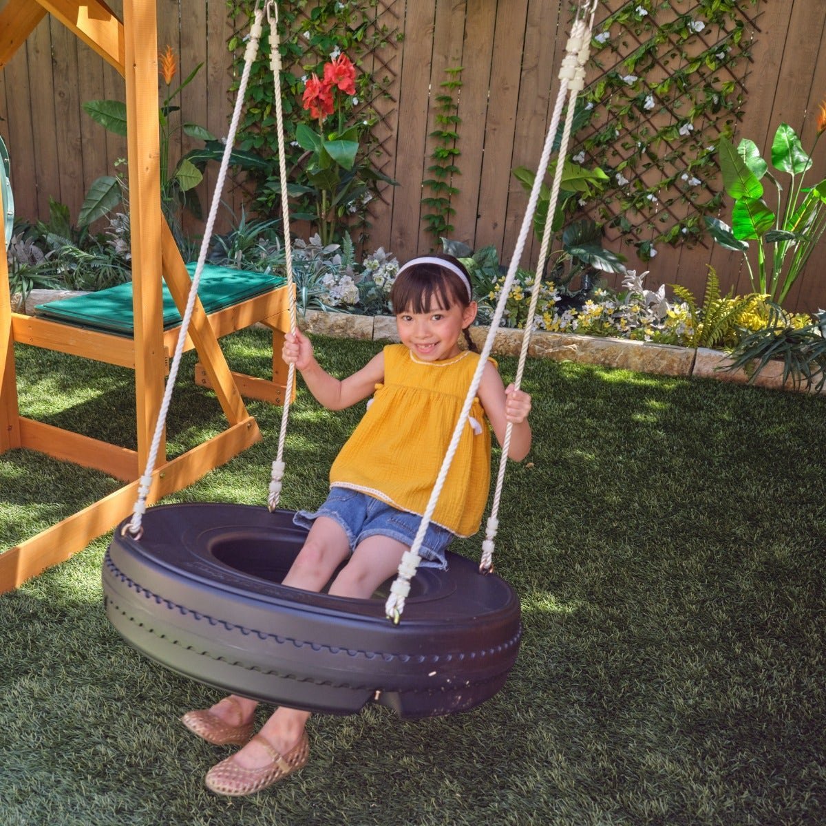 Bear Cave Lodge Swing Set – Installation Available - Image 17