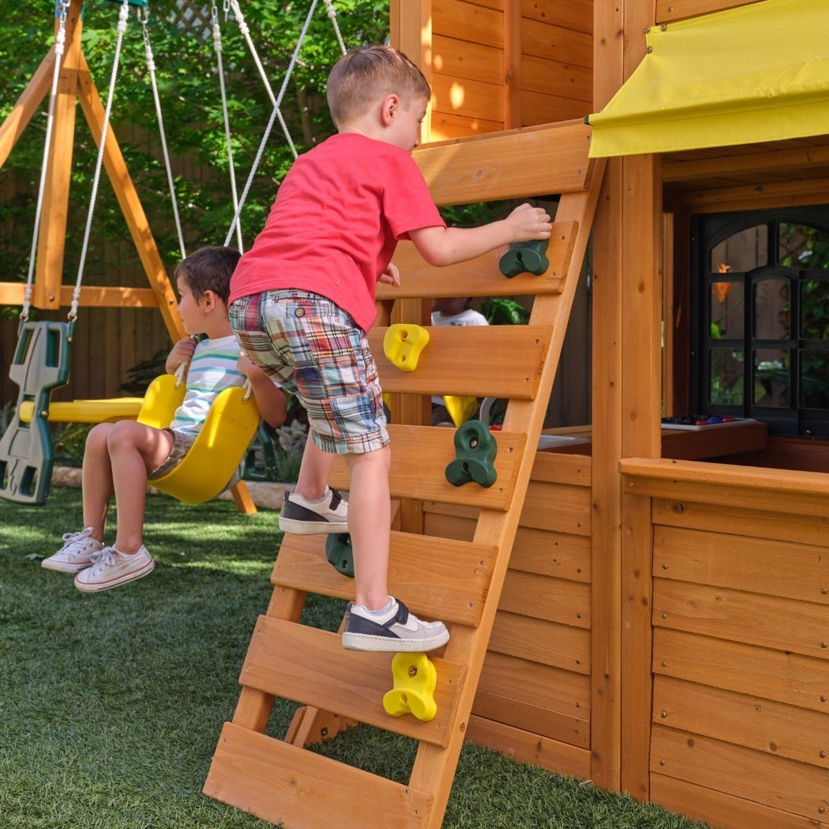 Bear Cave Lodge Swing Set – Installation Available - Image 24