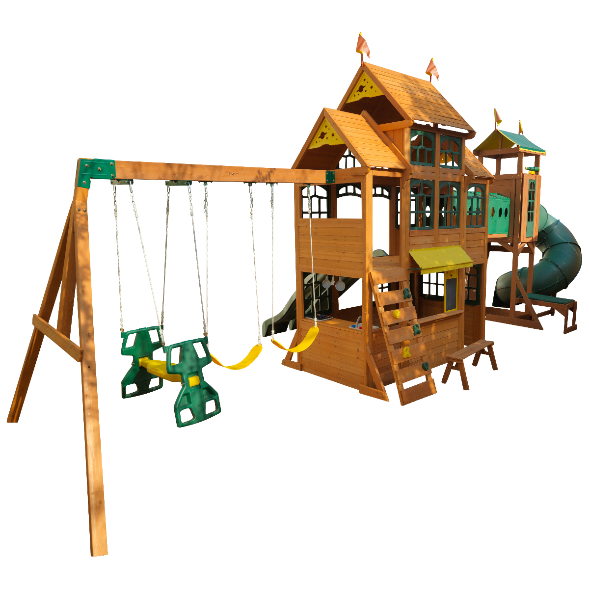 Bear Cave Lodge Swing Set – Installation Available - Image 25