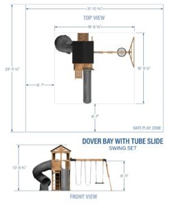Alternative view of Dover Bay Swing Set with Tube Slide