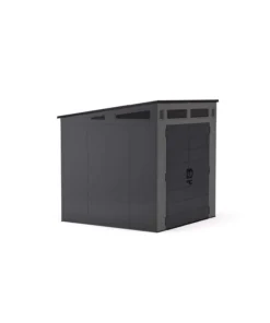 Suncast Modernist 7 ft. x 7 ft. Resin Vertical Pent Storage Shed with Floor Kits - Image 3