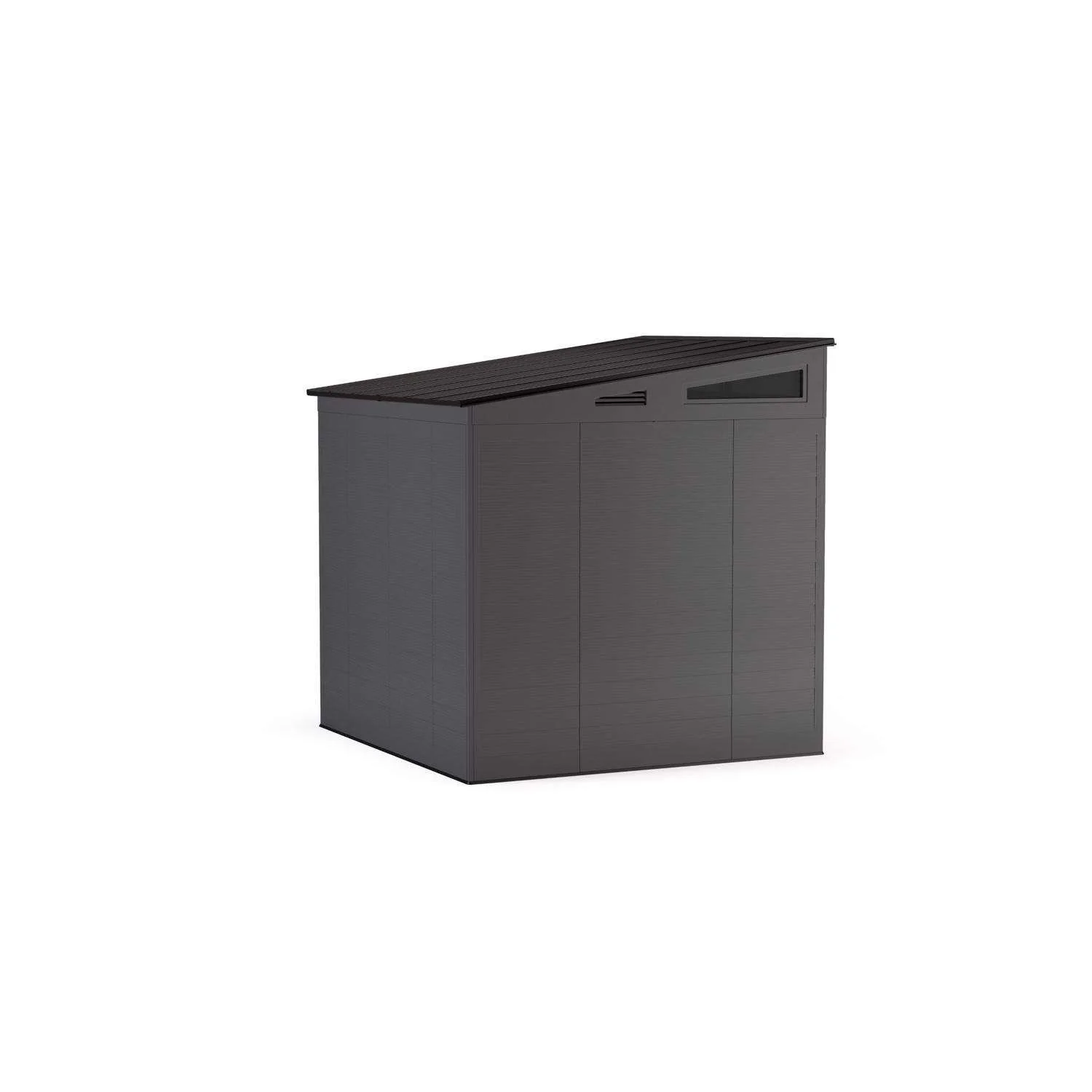 Suncast Modernist 7 ft. x 7 ft. Resin Vertical Pent Storage Shed with Floor Kits - Image 2