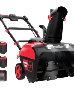 PowerSmart 80V 21″ Cordless Snow Blower with 2 Batteries and Chargers