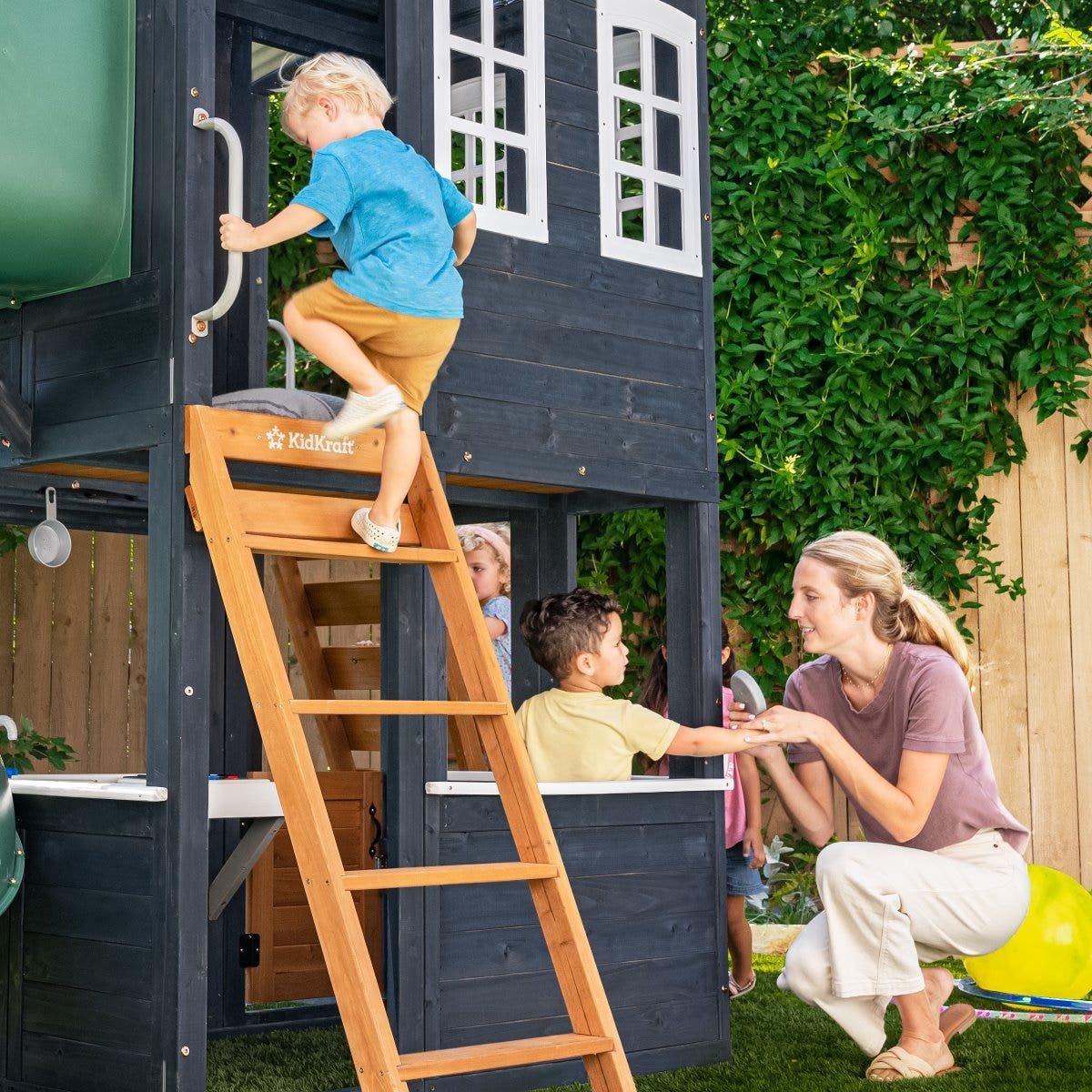 Cozy Escape Playhouse – Navy – Installation Available - Image 7