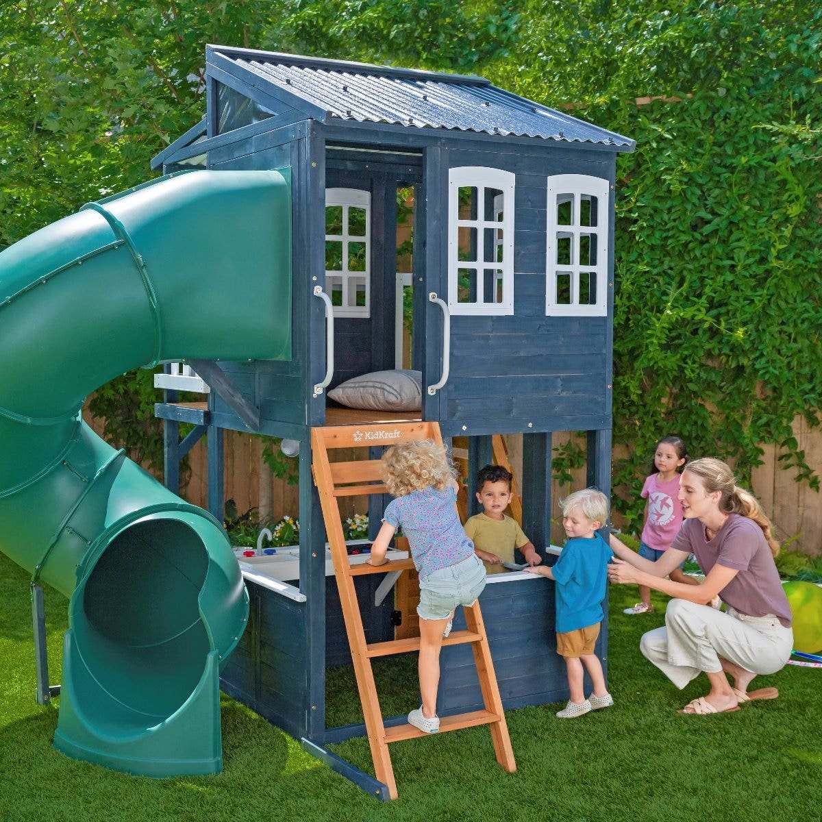 Cozy Escape Playhouse – Navy – Installation Available - Image 5