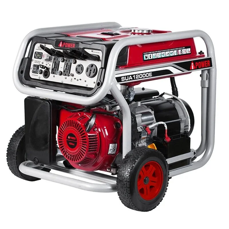A-iPower 12000 Watt Portable Gas Powered Generator with Electric Start and Wheel Kits. - Image 4