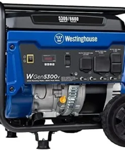 Westinghouse 6600 Peak Watt Home Backup Portable Generator, Transfer Switch Ready 30A Outlet, RV Ready 30A Outlets.