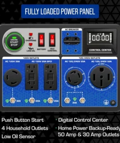 DuroMax 13,000 Watt Tri Fuel Portables HXT Generators XP13000HXT - Image 5