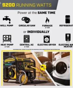 Champion 11,500/9,200-Watt Tri-Fuel Home Backup Portable Generators. - Image 3