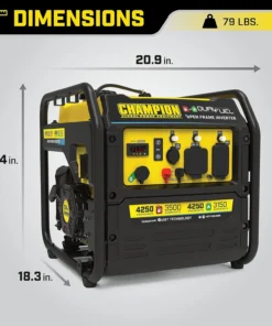 Champion 4250-Watt Dual Fuel RV Ready Open Frames Inverter Generators - Image 3
