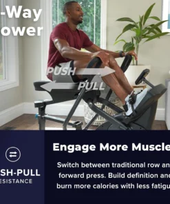 Alternative view of Teeter Power10 Elliptical Rowers.