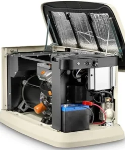 Alternative view of Generac Guardian 22kW Home Standby Generator with 200 Amp Transfer Switch, Durable All Aluminum, WiFi Enabled with G-Force Engine, Easy to Use, Whole House Powers Backups, Smart Outage Solution – Bisque