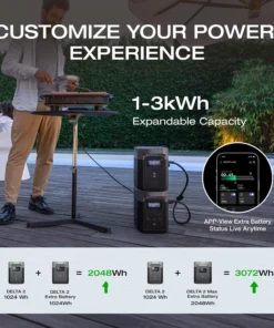 Alternative view of EcoFlow DELTA 2 Portable Power Stations.