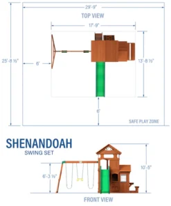 Backyard Discovery Shenandoah Cedar Wood Swing Set Slide - Image 3