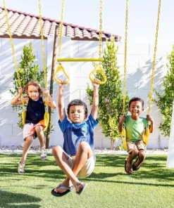 Alternative view of Avenlur Forest Modern Backyard Outdoor Swing Set