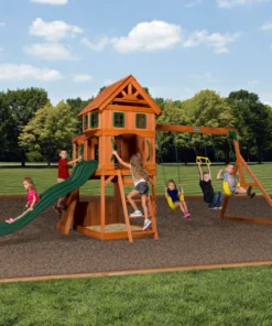 Alternative view of Backyard Discovery Atlantis Wooden Swing Set