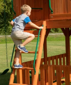 Alternative view of Backyard Discovery Skyfort II Cedar Wood Swing Set
