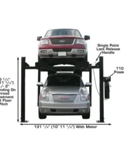 Alternative view of Atlas Pro9000 4 Post Lifts with RJ6 Rolling Jacks