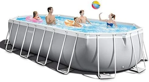 INTEX 26797EH Prism Frame Premium Oval Above Ground Swimming Pool Set: 20ft x 10ft x 48in – Includes 1500 GPH Cartridge Filter Pump – Removable Ladder – Pool Cover – Ground Cloths - Image 3