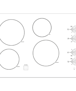 Alternative view of GE 30″ Built-In Knob Control Electric Cooktops JP3030DWBB