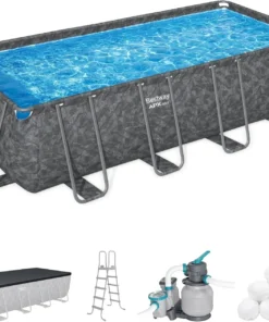 Bestway APX 365 18′ x 9′ x 52″ Rectangular Above Ground Swimming Pools - Image 4