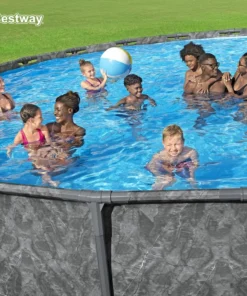 Bestway APX 365 18’x52″ Round Above Ground Swimming Pool Set with Pump & Ladders - Image 3