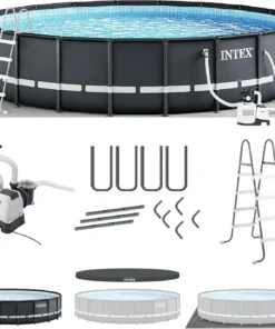 INTEX Ultra XTR Frame Round Above Ground Swimming Pool Set with Pumps
