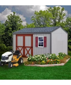 Best Barns Handmade Haven 10×12 Wood Shed Kit – Gable Roof, Eave Doosr (HHAVDE12)