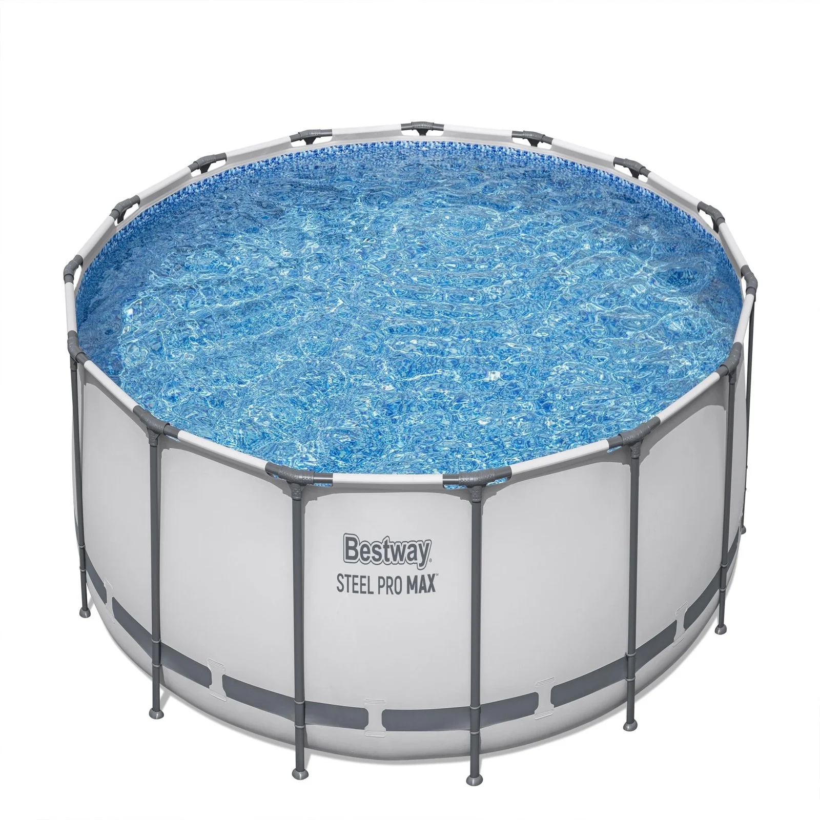 Bestway Steel Pro MAX 10 Foot x 30 Inch Round Metal Frame Above Ground Outdoor Backyard Swimming Pool Set with 330 GPH Filter Pumps - Image 4