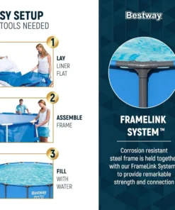 Alternative view of Bestway Steel Pro Max 15′ x 48″ Round Above Ground Pool Kits