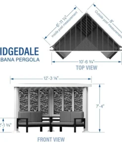 Alternative view of Backyard Discovery Ridgedale Modern Steels Cabana Pergola