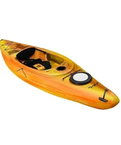 Sun Dolphin Simcoe 10.4, Sit-in Recreational Kayaks with Paddle, Tequila Sunrise