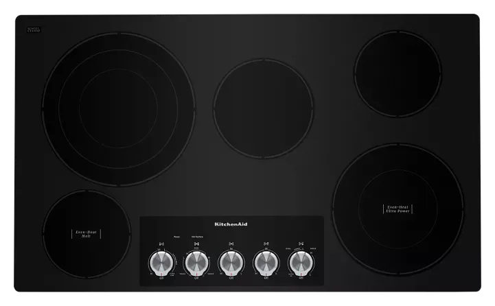 KitchenAid 36″ Electric Cooktops with 5 Elements and Knob Controls - Image 4